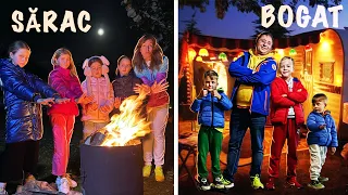 💰 SĂRAC în CORT ⛺ vs BOGAT în AUTORULOTĂ 🚐 24 de ORE SUPRAVIEȚUIM în CAMPING ⏰