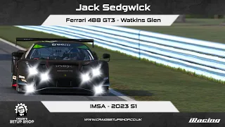 iRacing - 23S1 - Ferrari 488 GT3 - IMSA - Watkins Glen - Jak