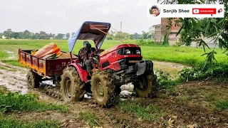 mahindra 4wd tractor, Mahindra jivo 365 di 4wd trolley performance.