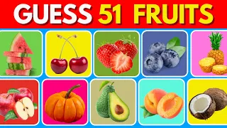 Guess the Fruit in 3 Seconds 🍍🍓🍌 | 51 Different Types of Fruit | 2024