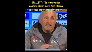 Dichiarazione di SPALLETTI nel post partita di Napoli-Milan #napoli #spalletti