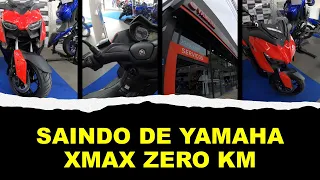 SAINDO DE YAMAHA XMAX VERMELHA ZERO KM