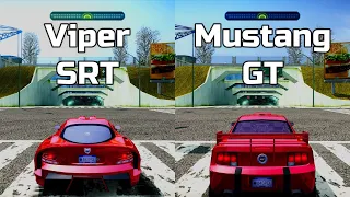 NFS Most Wanted: Dodge Viper SRT vs Ford Mustang GT - Drag Race