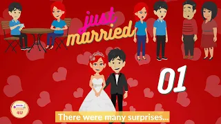 Just Married Episode 1 | English Story 4U | Animated English | Love Story | Family English Story