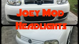 How to Joey Mod MK4 Headlights for your Jetta/Golf/Gti/Gli DIY S4EP21