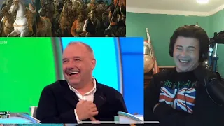 American Reacts Does Bob Mortimer crack an egg into his bath? - Would I Lie to You?
