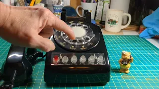 6-Button Northern Electric Rotary Telephone - Older Round Buttons, Modified for Single-Line Use