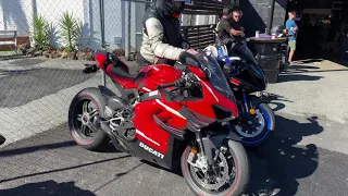 DUCATI V4 SUPERLEGGERA STARTUP & GEAR CHANGE