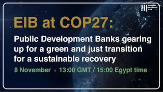COP27:Public Development Banks gearing up for a green and just transition for a sustainable recovery