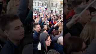 Ольга Кормухина поёт Виктора Цоя "Группа крови" на концерте в честь воссоединения Крыма и России.