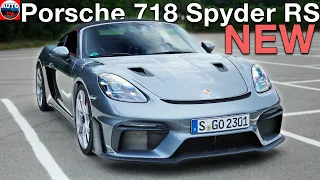 All NEW 2024 Porsche 718 Spyder RS - Visual REVIEW exterior, interior, Driving (Vanadium Grey)