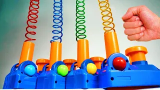 Iron Tube Marble Run Race ASMR # 1 ☆ How High is the Sky ☆ Creative Healing Sound Machine DIY Build