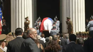 Coffin of Chile's ex-president Pinera arrives at Former National Congress | AFP