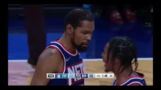 It's true when they say " DURANT ISN'T HUMAN!" Nets vs. 76ers