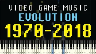 Time Machine of Video Game Music (1970-2018) - Up to 68 Games in 15 Minutes - Synthesia Version