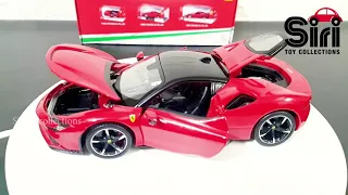 Ferrari SF90 Stradale Red with Black Top 1/24 Diecast Model Car by Bburago | Diecastcars