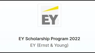 EY scholarship Opportunity | Placements | Internships | Opportunities