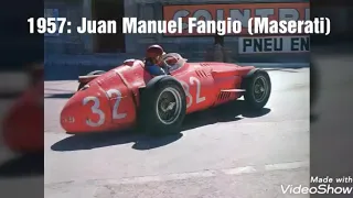 F1 Monaco every race winners (1950-2019)