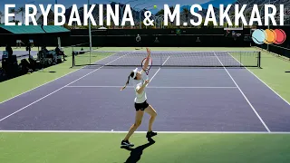 Elena Rybakina & Maria Sakkari - Practice [4k 60fps]