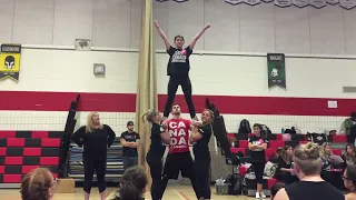 Level 1 cheerleading stunts quarter up, quarter down