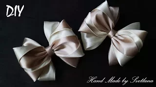 Красивые бантики из атласной ленты Канзаши Мастер класс Satin ribbon bow Laco de fita