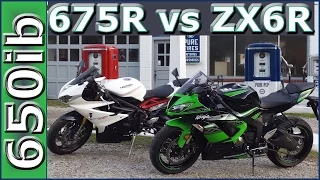 Triumph Daytona 675R vs Kawasaki 636R | Review and SMACKDOWN!!!