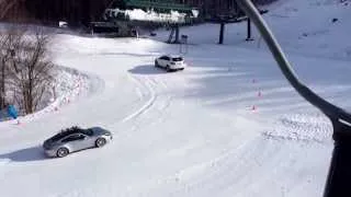 Porsches Climbing the Slopes at Sugarbush (Mt Ellen)