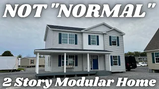 Haven't ever toured a MODULAR home like this!! 2 story prefab house tour!