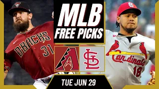 Free MLB Picks Today | Diamondbacks vs Cardinals (6/29/21) MLB Best Bets and Predictions