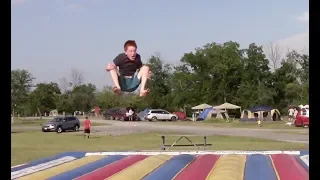 9 Year Old Back with DOUBLE BACKFLIPS on FLAT!!!