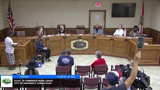 City of Pahokee, FL Special Commission Meeting (8/18/2021)
