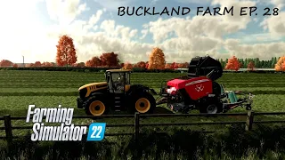 Silage Bales. Tedding & Windrowing for Hay Bales. | Buckland Farm Ep. 28 | #FarmingSimulator22
