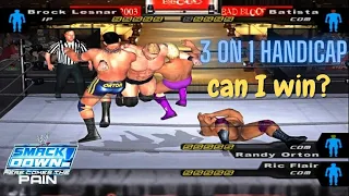 Winning 3 on 1 Handicap Match on Smackdown! Difficulty | Brock Lesnar VS Evolution | HCTP | PCSX2