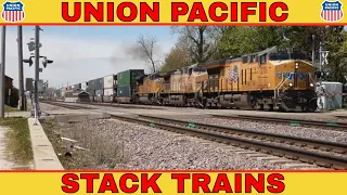 STACK TRAINS IN LA FOX | UNION PACIFIC | RAILFANNING