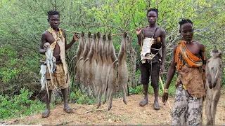 Hadzabe Tribe Made It Again with monkeys! see what happens