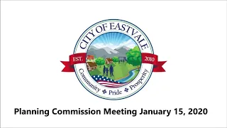 Planning Commission Meeting January 15, 2020