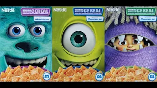 Monsters Inc & University 3D Cereal Packets (2001-13)