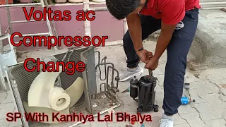 Voltas Ac Compressor Change #airconditioner #Split_Ac