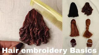 6 types hair stitching തുടക്കം മുതൽ ഈസിയായി പഠിക്കാം |embroidery hair for beginners | hair tutorial