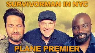 SURVIVORMAN visits NYC | Celebrates with Gerard Butler and Mike Colter | PLANE | New Movie!