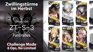 [Arknights] Zwillingstürme im Herbst | ZT-S-3 Challenge Mode (6 Operators Clear, No Limited)