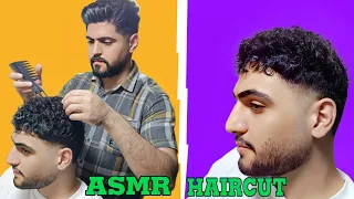 ASMR BARBER | From Simple Haircut to Curly _ Massive Haircut transformation