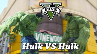 GTA 5 PC - Hulk VS Hulk EPIC Death Battle ! (Hulk Smash Part 2)