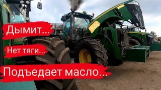 Замена прокладки впускного коллектора на John Deere 8335R/ Что случилось?