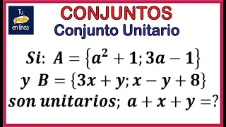 CONJUNTOS 03: Conjunto Unitario