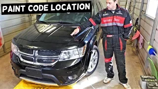 DODGE JOURNEY PAINT CODE LOCATION. FIAT FREEMONT PAINT CODE LOCATION