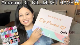 Trying the Azure Beauty Dip Powder Kit at home!…..Amazon Best Seller!😱