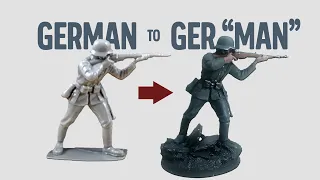 Army Men, Painting Tutorial, WW2 German Soldier, Vintage Airfix Toy