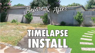 Smart Turf Artificial Grass Time Lapse Pet Turf Installation