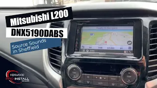 Mitsubishi L200 installed with DNX5190DABS Garmin Navi,  Wired CarPlay Android Auto by Source Sounds